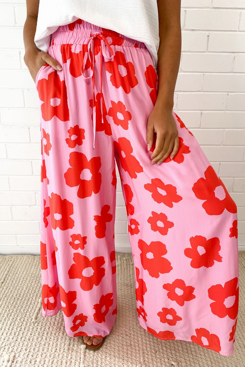 Jordyn Print Pants Side slits