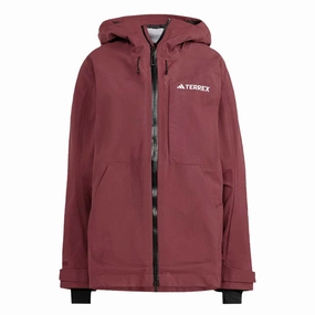 adidas - Women's Terrex Techrock 3L Post Consumer Rain.Rdy Jacket (IB4225) Button Closure
