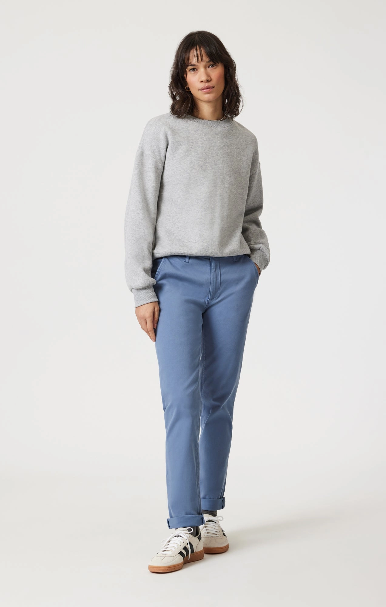 KATHLEEN SLIM BOYFRIEND CHINO IN RIVIERA CASUAL TWILL Warm design