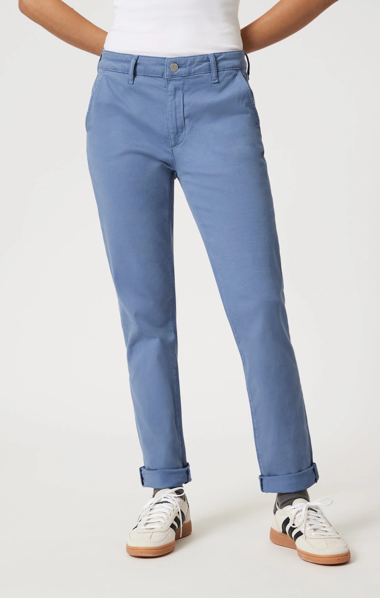 KATHLEEN SLIM BOYFRIEND CHINO IN RIVIERA CASUAL TWILL Wind Resistance
