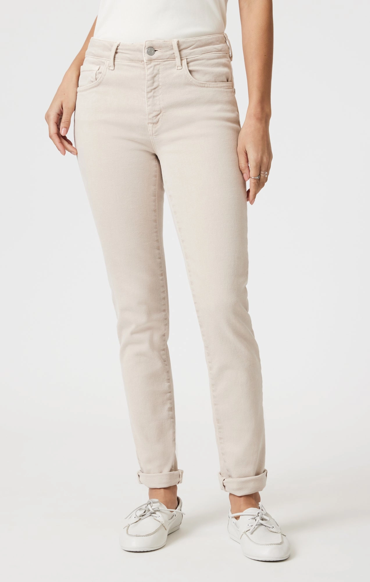 KATHLEEN SLIM BOYFRIEND IN BEIGE FLEX BLUE Fit For Every Day