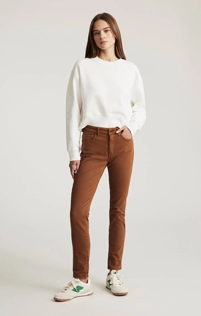 Moisture Wicking Inner Layer KATHLEEN SLIM BOYFRIEND IN CAMEL FLEX BLUE