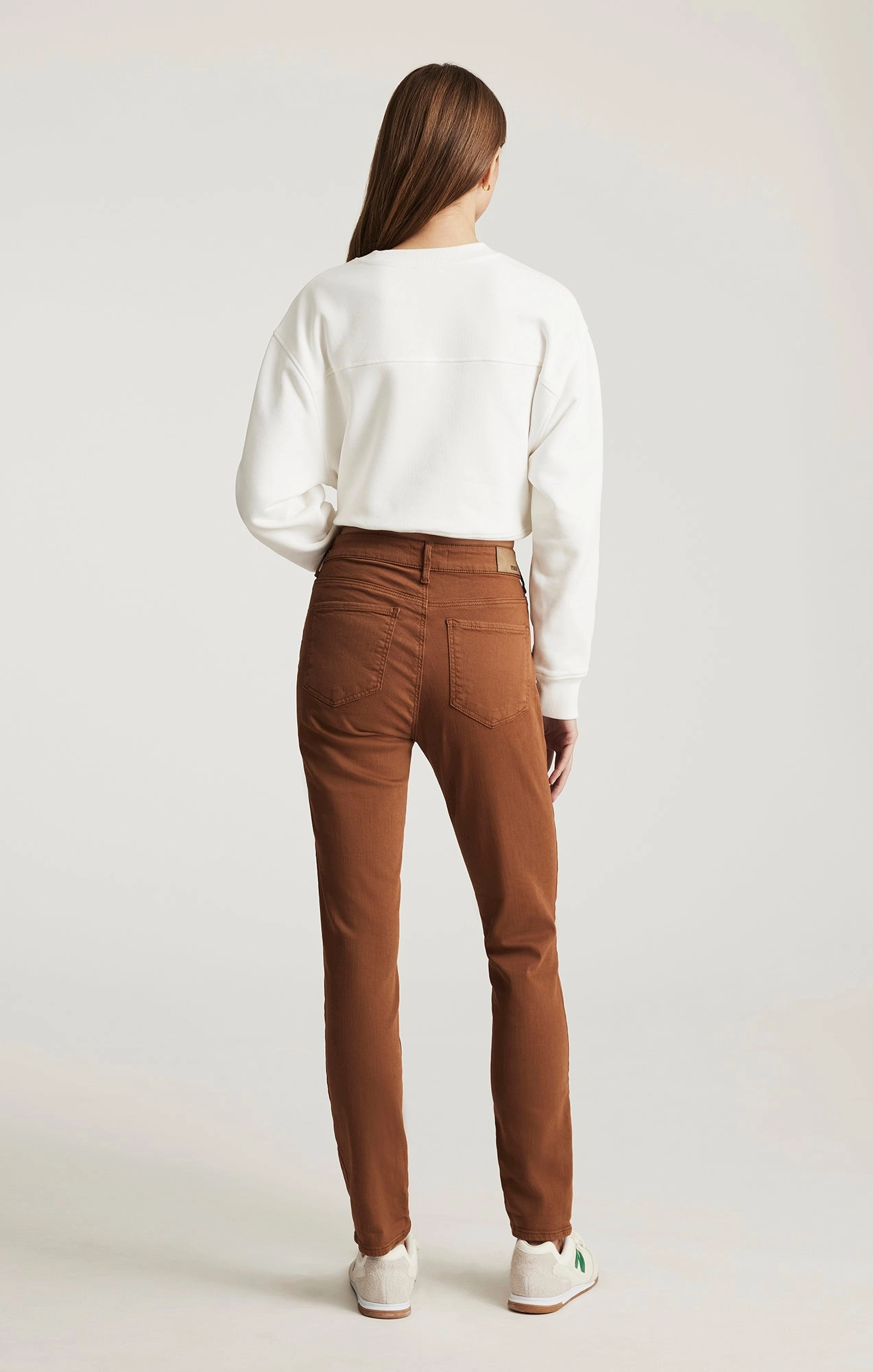 Classic Weekend Getaway Sleek Waist Design KATHLEEN SLIM BOYFRIEND IN CAMEL FLEX BLUE