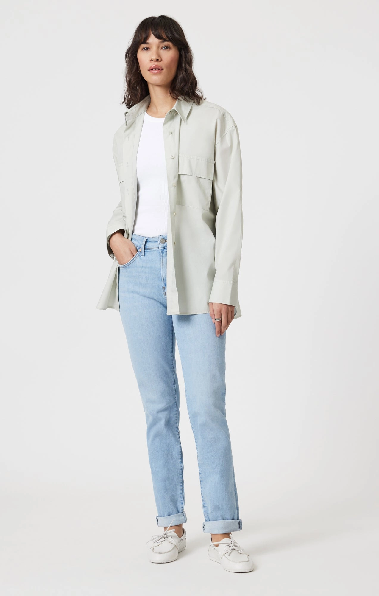 KATHLEEN SLIM BOYFRIEND IN LIGHT BLUE FLEX BLUE comfortable option