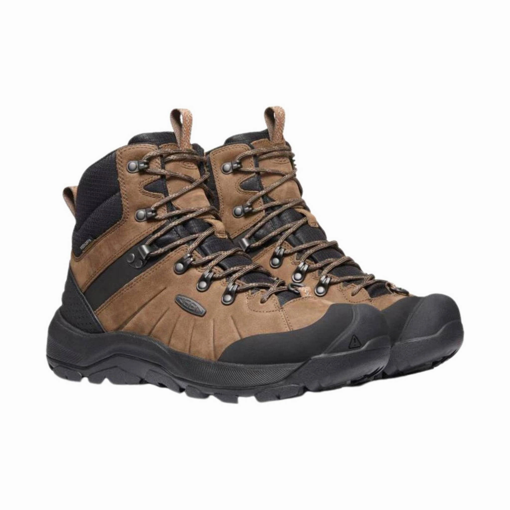 Minimal Design KEEN Men's Revel IV Mid Insulated Polar Boot - Dark Earth/Caramel Cafe