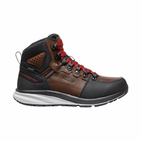 Breathable Morning Walk Comfortable Stability KEEN Utility Men's Red Hook Mid Waterproof Soft Toe Boot - Tobacco/Black