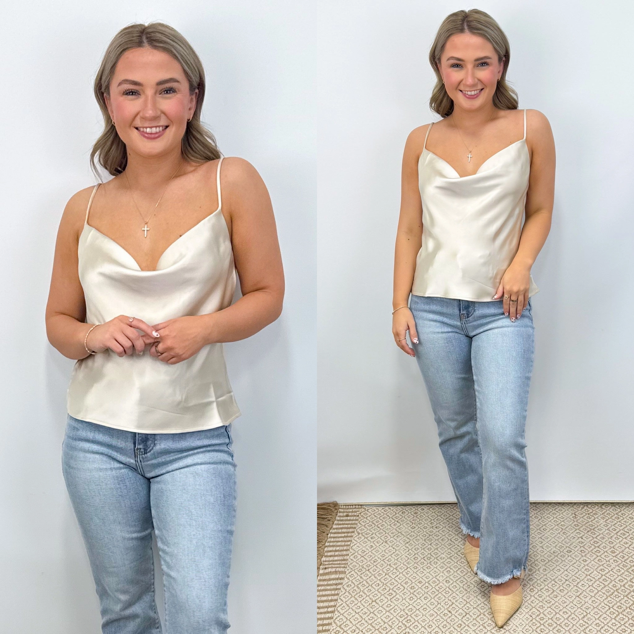 LowMaintenance DualLayer Weave Kind Glance Top *More Colors*