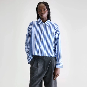 Kraft Cropped Poplin Shirt (Stripe A) Stylish T-shirt