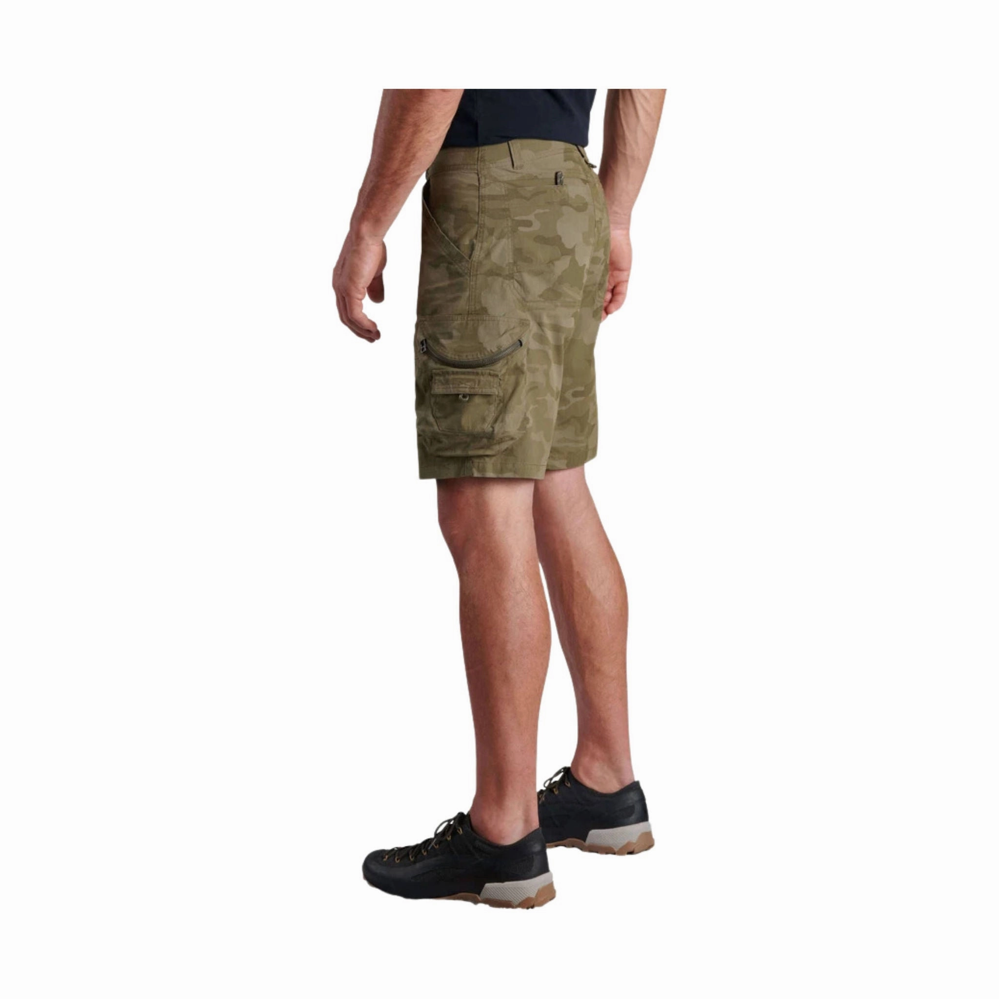 Kuhl Men's Ambush Cargo Short - Green Camo Summer Fashion