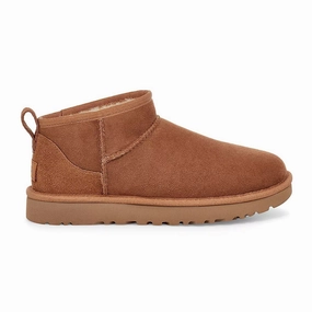 Distressed finish UGG Women's Classic Ultra Mini Chestnut
