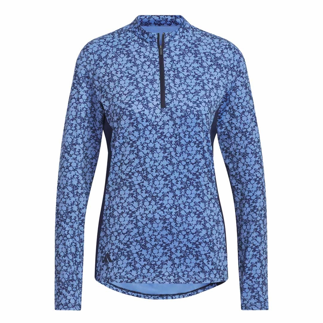 Quick Release Fasteners Cool Climate adidas - Women's Ultimate365 Printed 1/4 Zip Mock-Neck Long Sleeve Polo (HT1253)