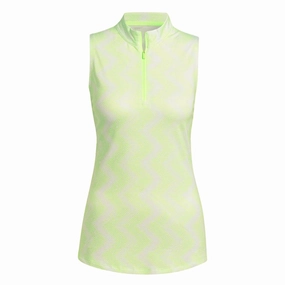adidas - Women's Ultimate365 Ottoman Printed Sleeveless Polo (IP4230) High Collar Style Windproof Construction