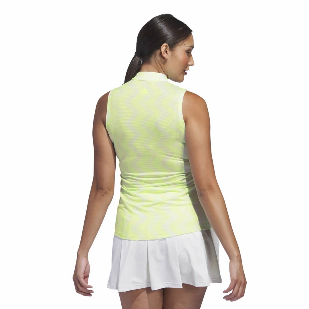adidas - Women's Ultimate365 Ottoman Printed Sleeveless Polo (IP4230) Detachable Lining Cold Climate