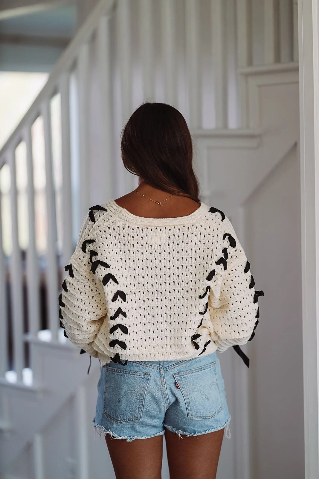 Up to Something Fun Cropped Cardigan - Ivory ReflectiveTrimDetails HighDensityFoam