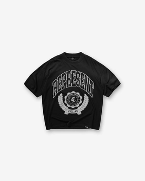 Legacy Crest T-Shirt - Stained Black Quick Drying