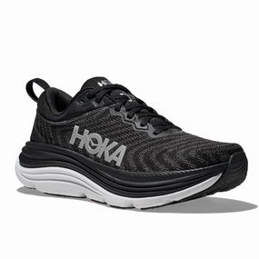 HOKA Women's Gaviota 5 Wide Black/White suitable for workouts