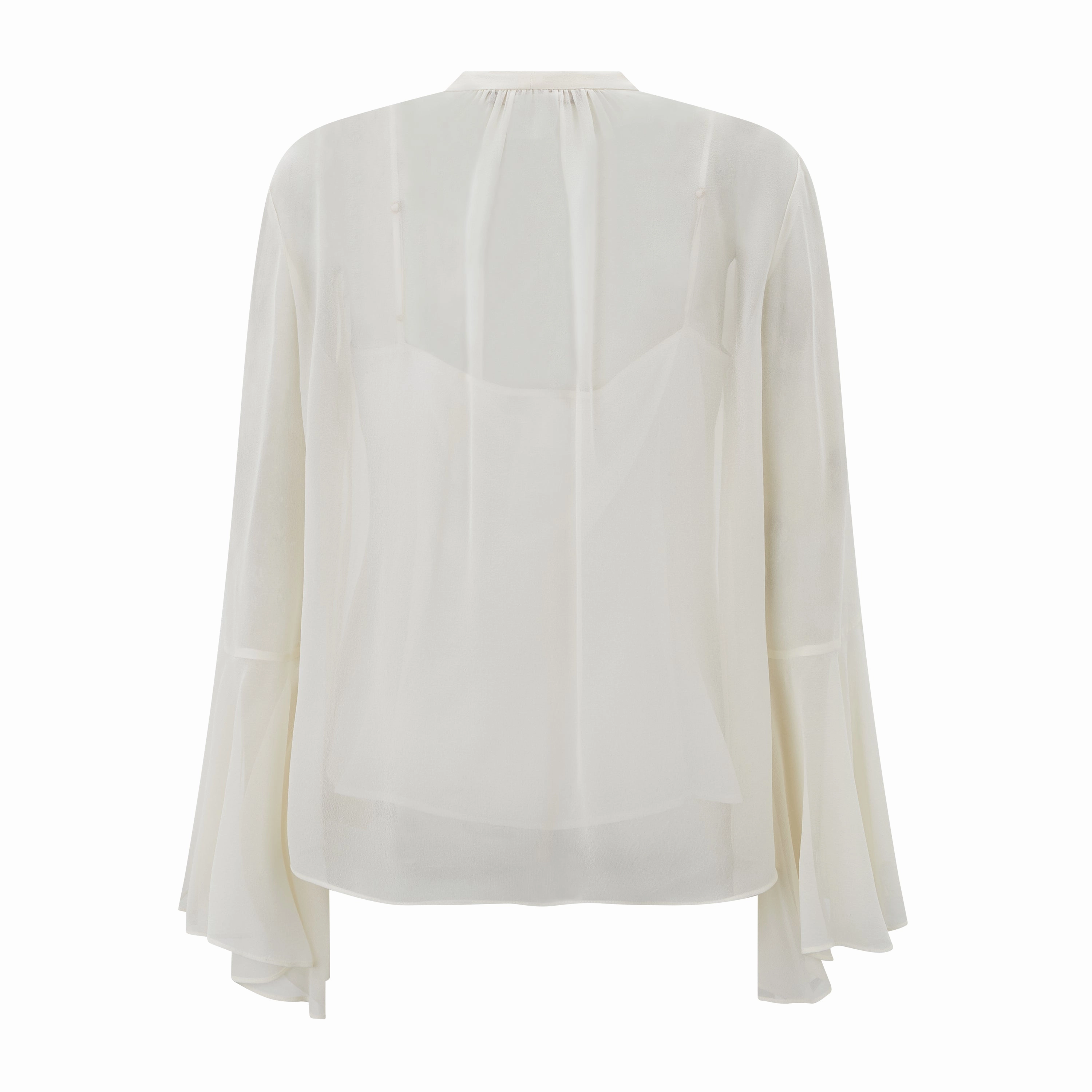 Bonded Seam Technology Cuba Cravatte Georgette Silk Blouse