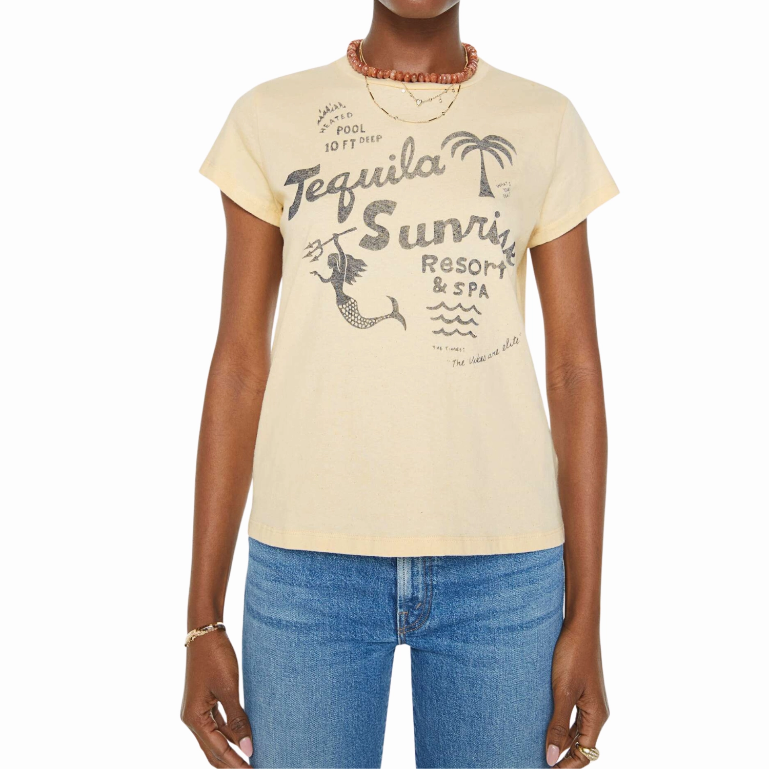 The Boxy Goodie Goodie (Tequila Sunrise Resort) AdjustableNeckline Basic Sweatshirt