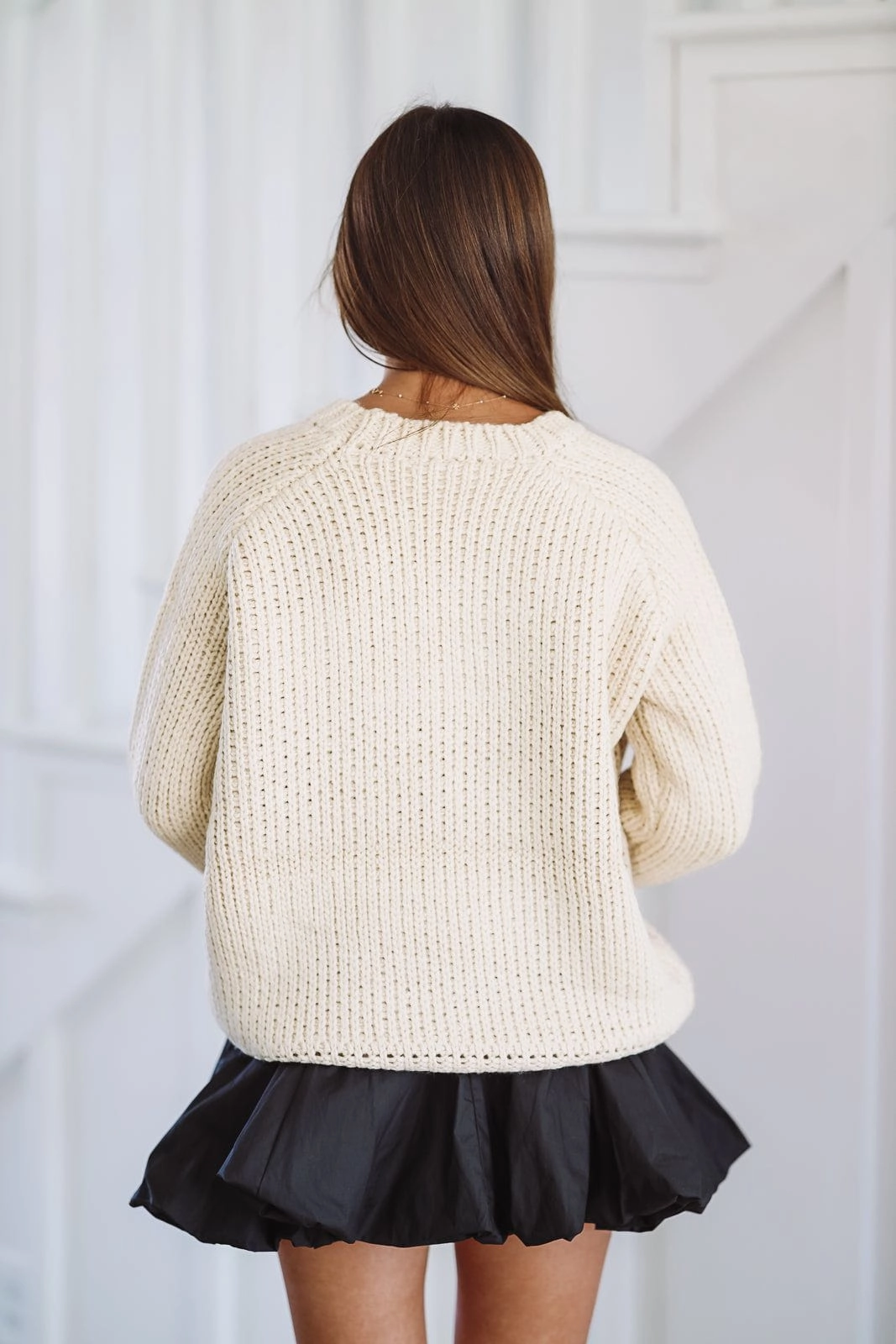 Ribbed Hem Looking For My Lobster Sweater - Beige and Red