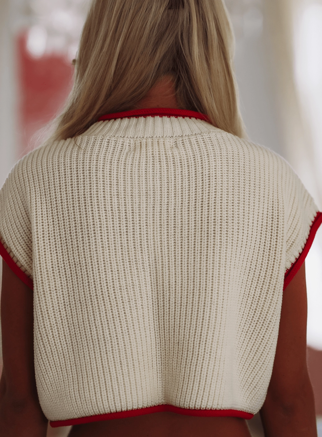 Patriotic Baby Crop Top - Cream Light Deflection Fabric