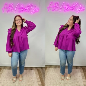 Soft Cotton Blend Feminine Flair Top