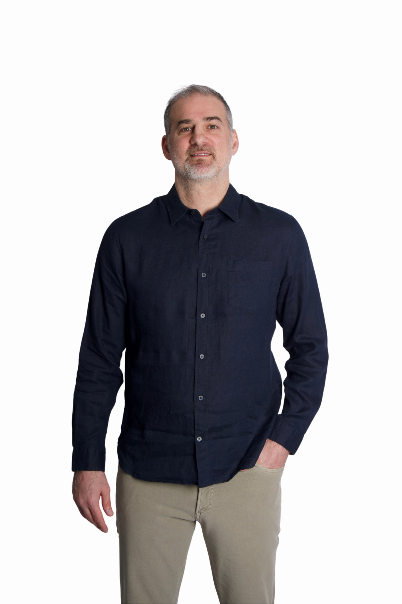 All-Day Wear Team Building Linen Long Sleeve in Coastal All-Purpose Use