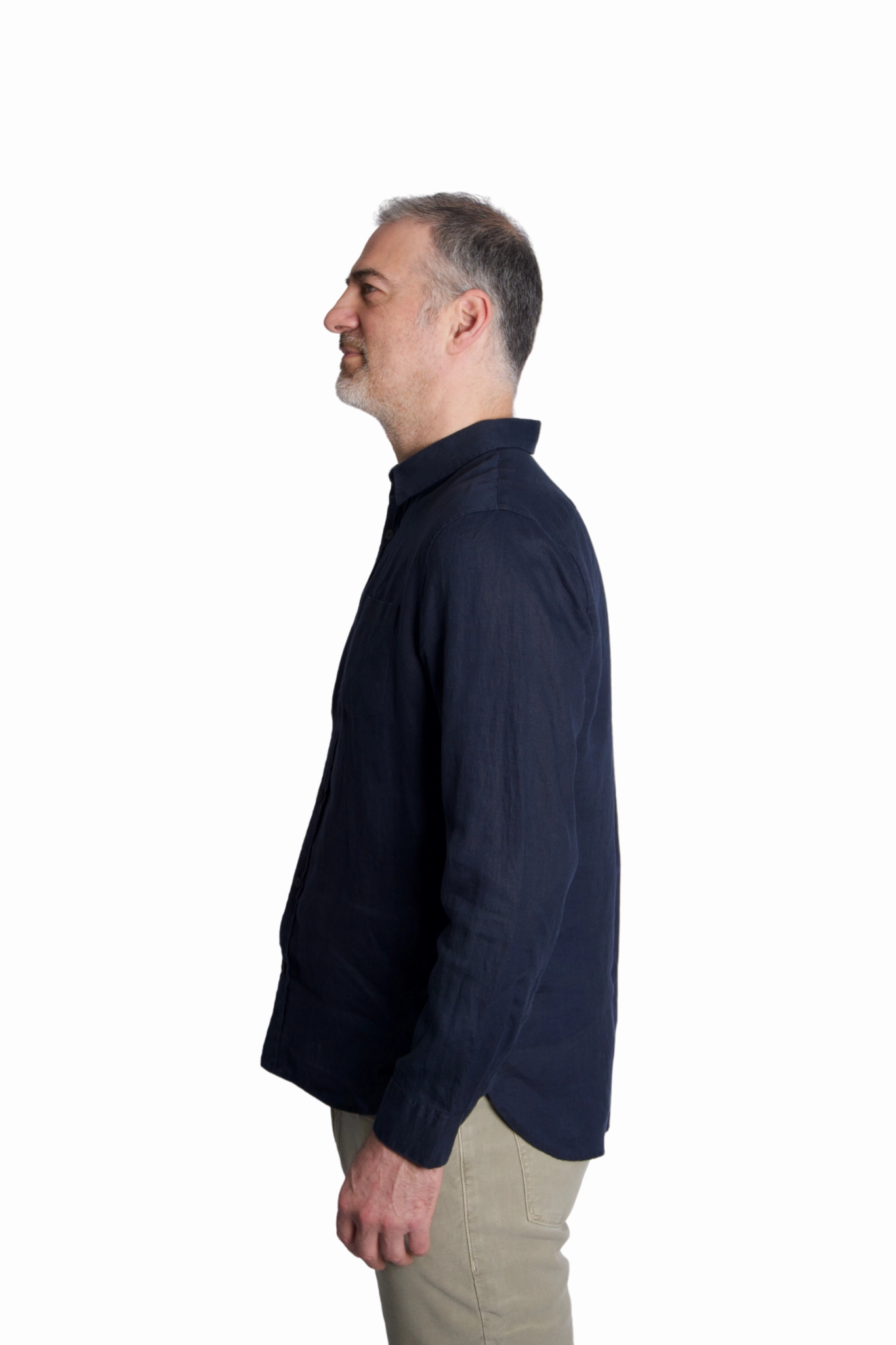 Linen Long Sleeve in Coastal All-Purpose Use Mature Elegance Elegant Finish