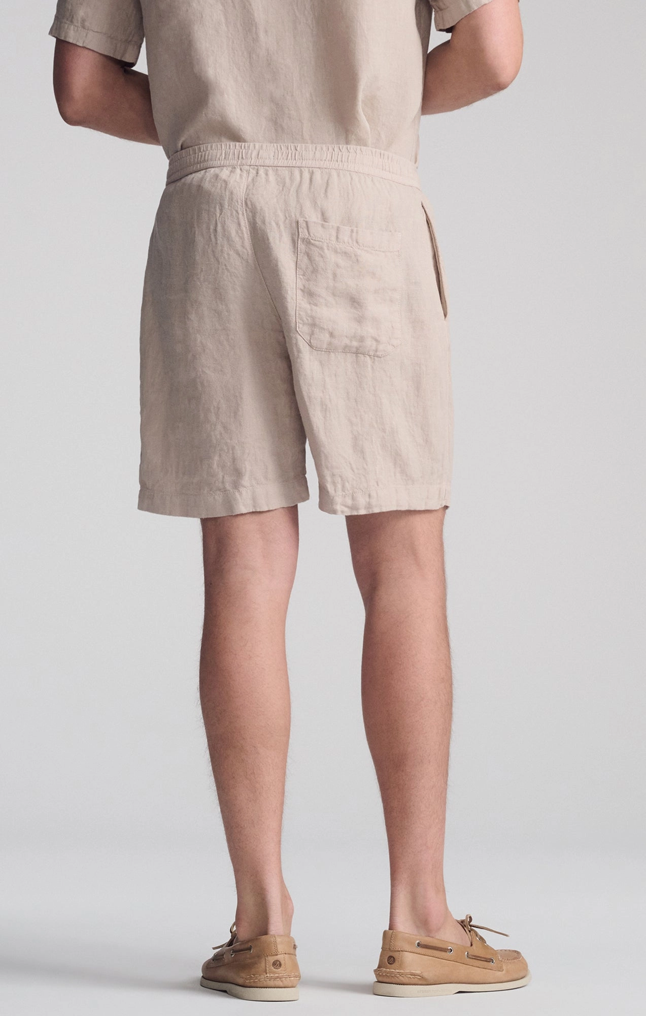 LINEN POCKET SHORTS IN SAND summer breeze Clean Mood
