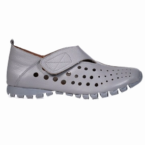 Seamless Upper Fabric Air Channels Litfoot Women's LF9010-3 Grey Leather