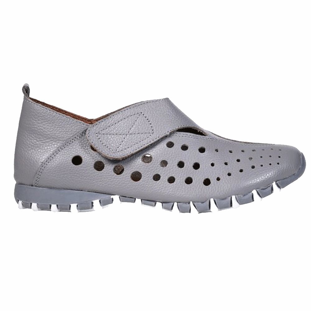 Seamless Upper Fabric Air Channels Litfoot Women's LF9010-3 Grey Leather