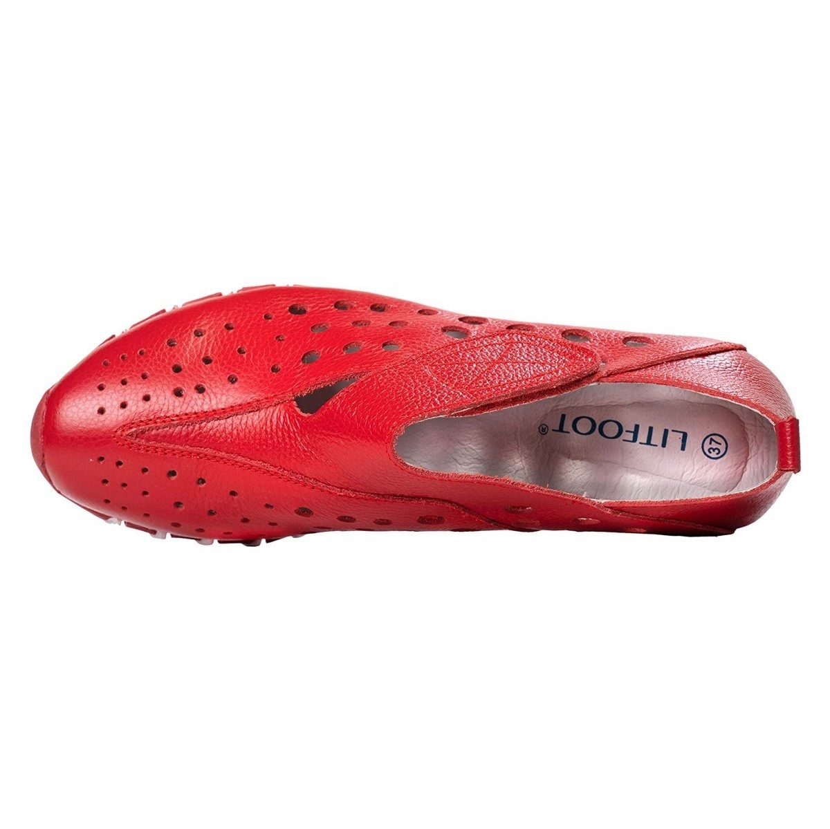 Litfoot Women's LF9010-3 Red Leather Impact Diffusion Technology Active Schedule