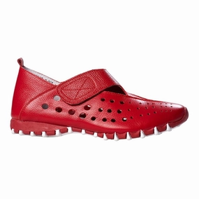 Adjustable Straps Litfoot Women's LF9010-3 Red Leather
