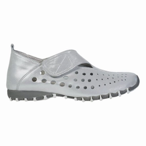 LITFOOT Women's LF9010-3 Silver Leather Compression Molded Outsole