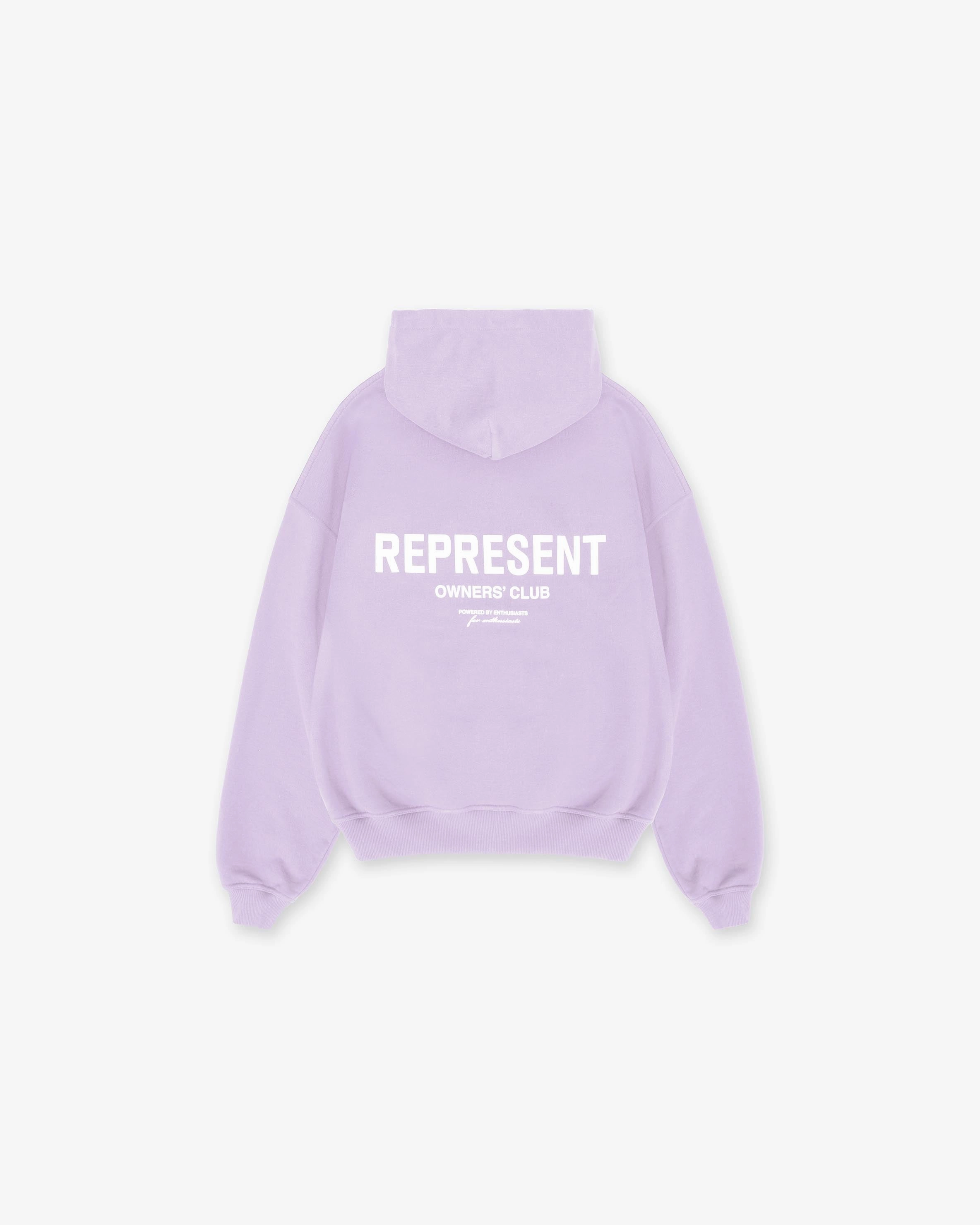 Floral Motif Represent Owners Club Hoodie - Pastel Lilac