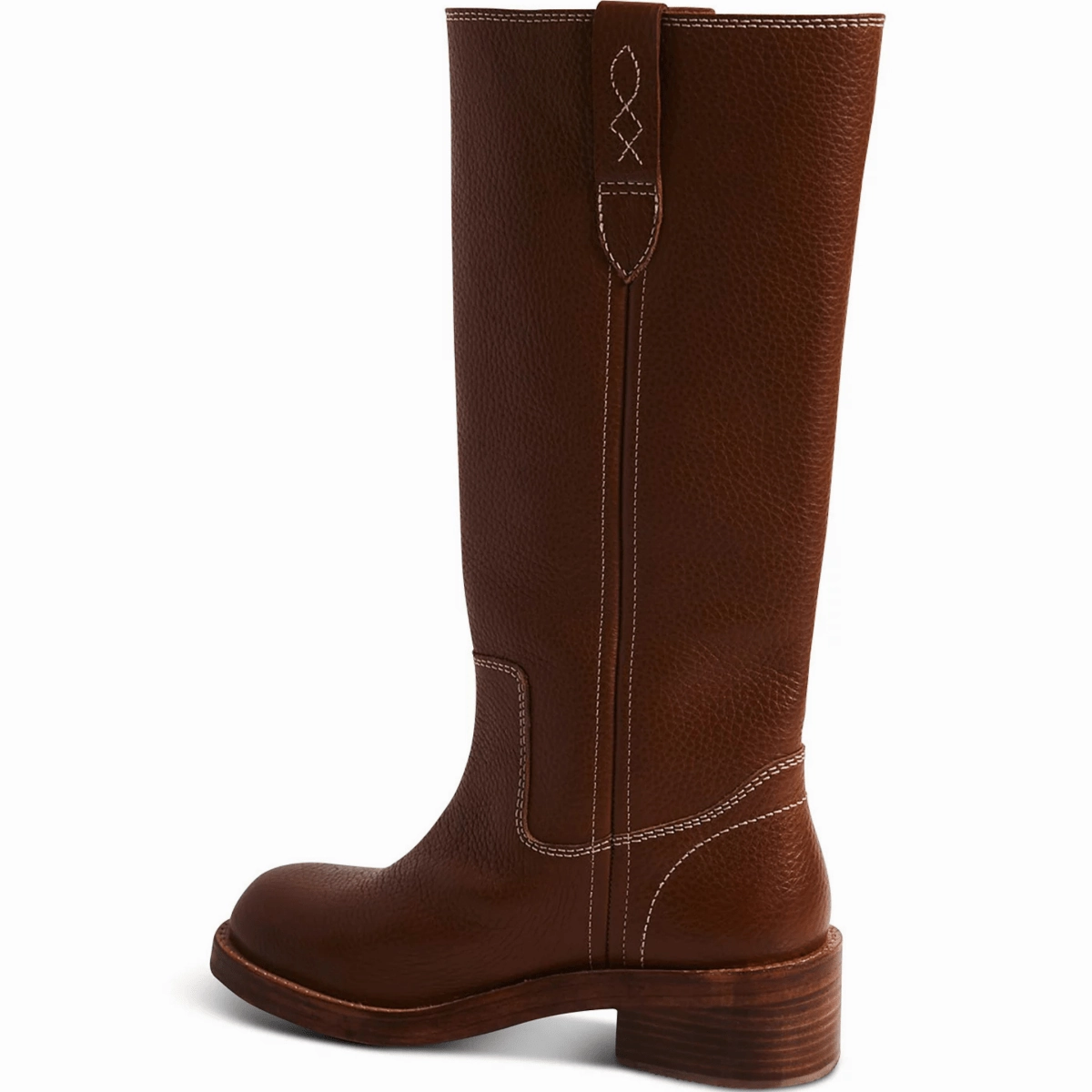 Free People Women's Blaze Pull-On Boots Vintage Tan Leather Eco Material Cold Climate