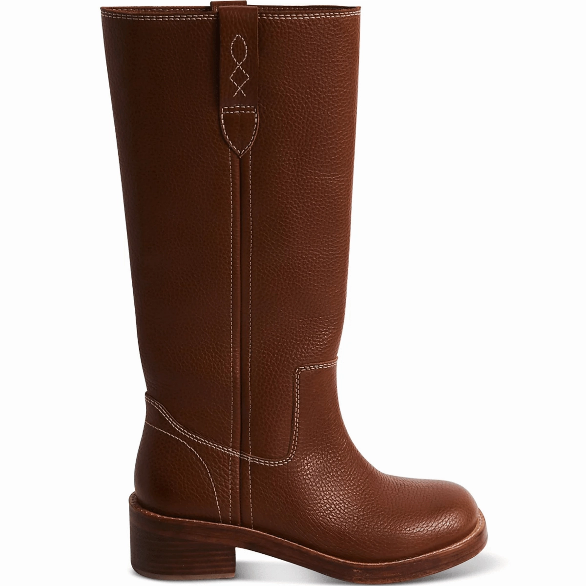 Free People Women's Blaze Pull-On Boots Vintage Tan Leather Mountain Path