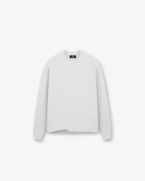 Initial Long Sleeve T-Shirt - Ice Grey Marl Weekend Comfort Wear Layering Must-Have