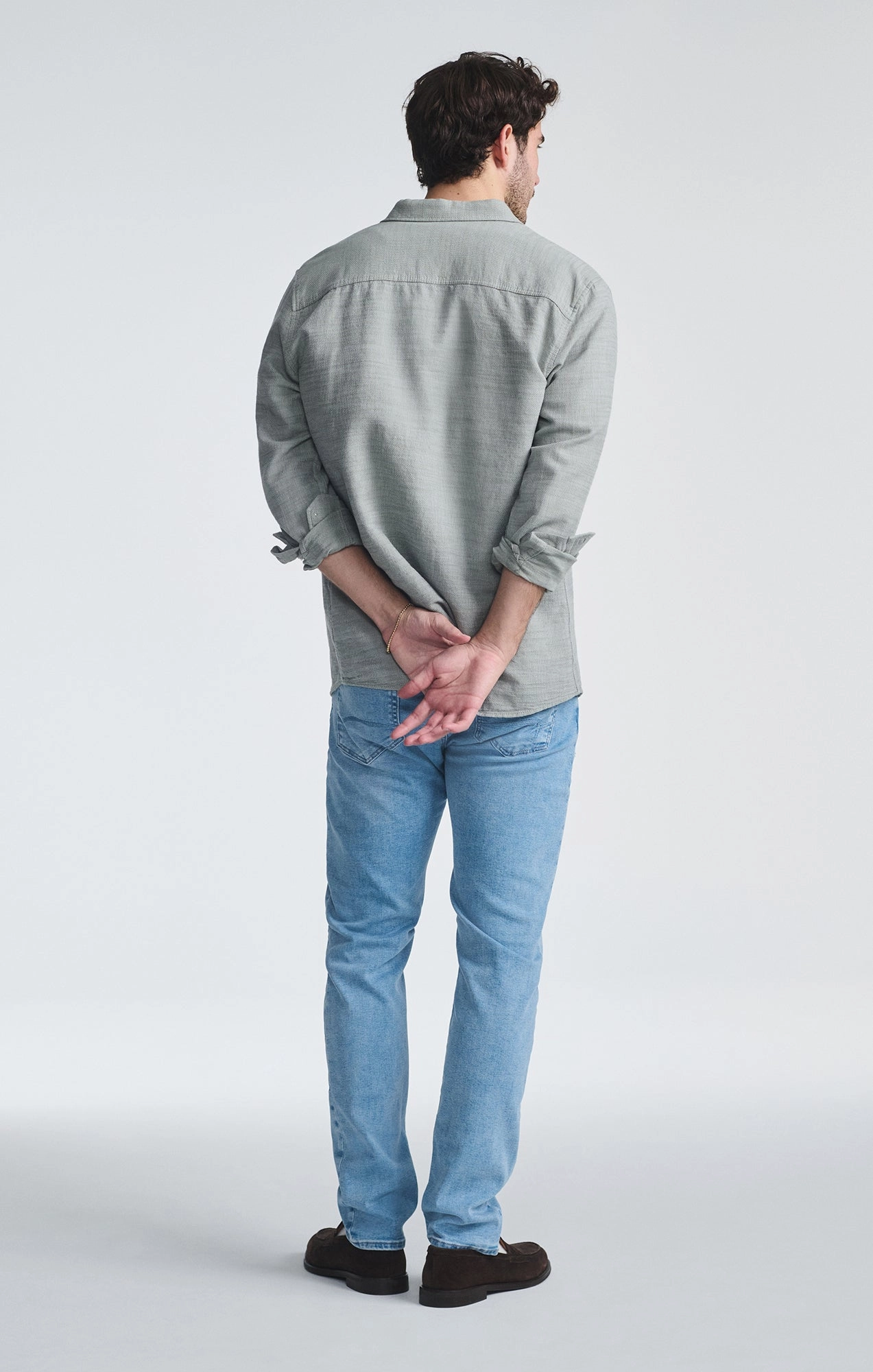 Trend Setter Vintage Lover MARCUS SLIM STRAIGHT LEG IN AQUA BLUE FEATHER BLUE