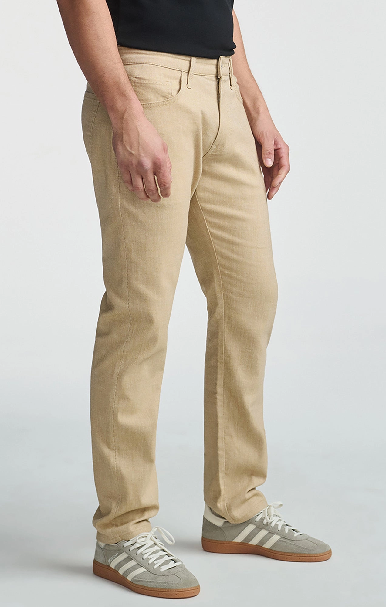 MARCUS SLIM STRAIGHT LEG IN BEIGE LINEN TaglessComfort