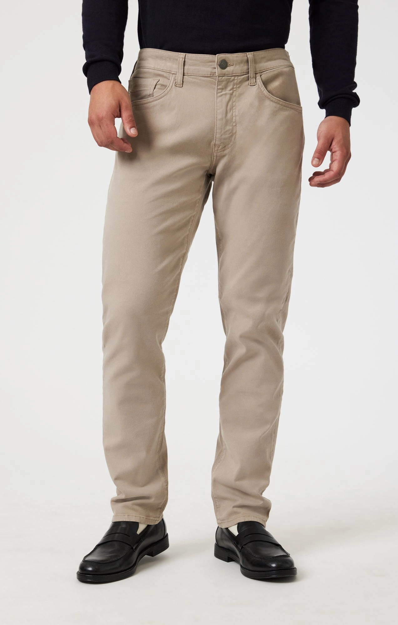 Sport Comfort Versatile staple MARCUS SLIM STRAIGHT LEG IN LATTE LUXE TWILL