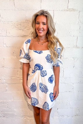 Marina Muse Dress Puff-Sleeve