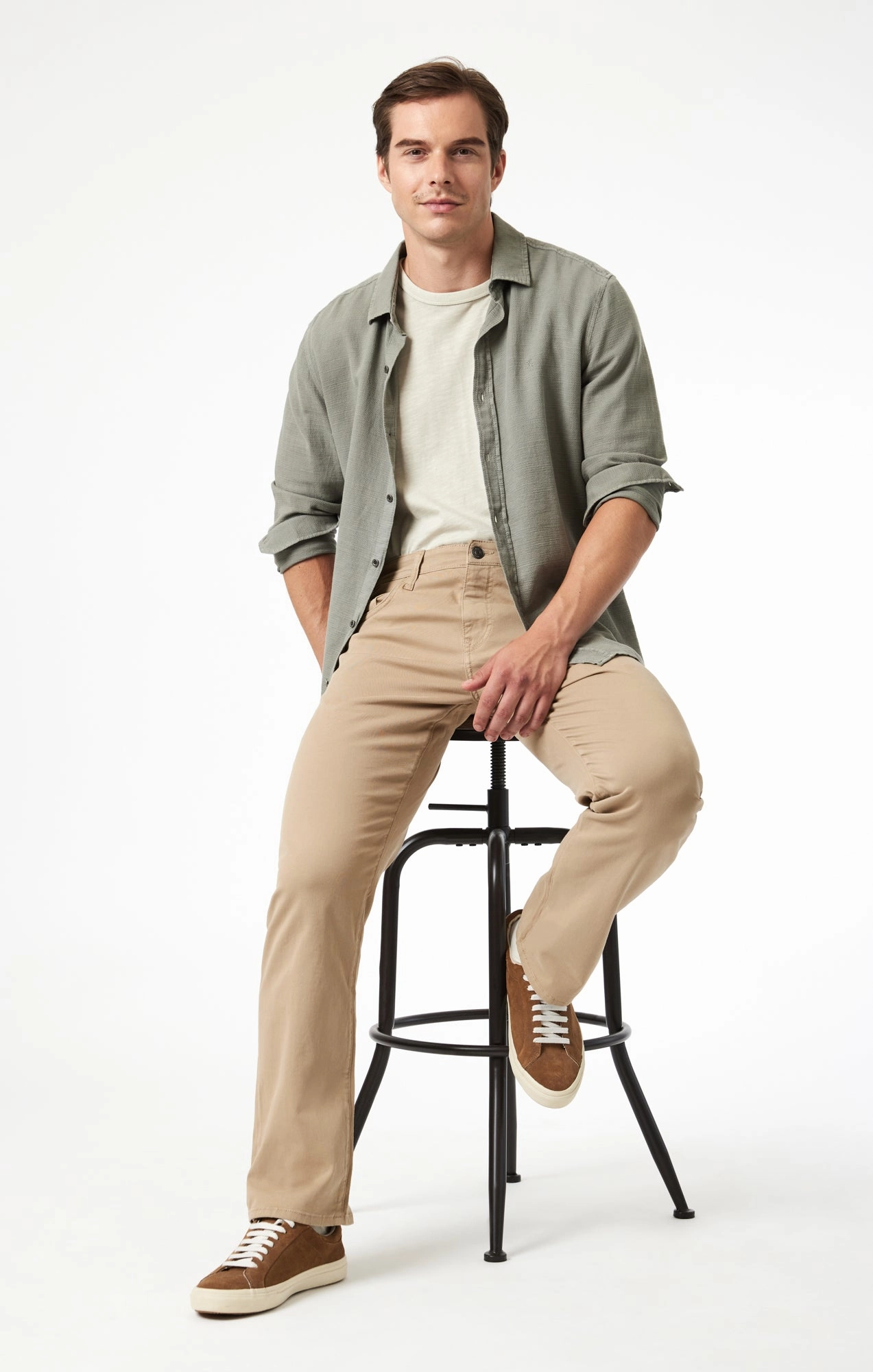 NonChafingLegs Utility pocket MATT RELAXED STRAIGHT LEG IN KHAKI CASUAL TWILL