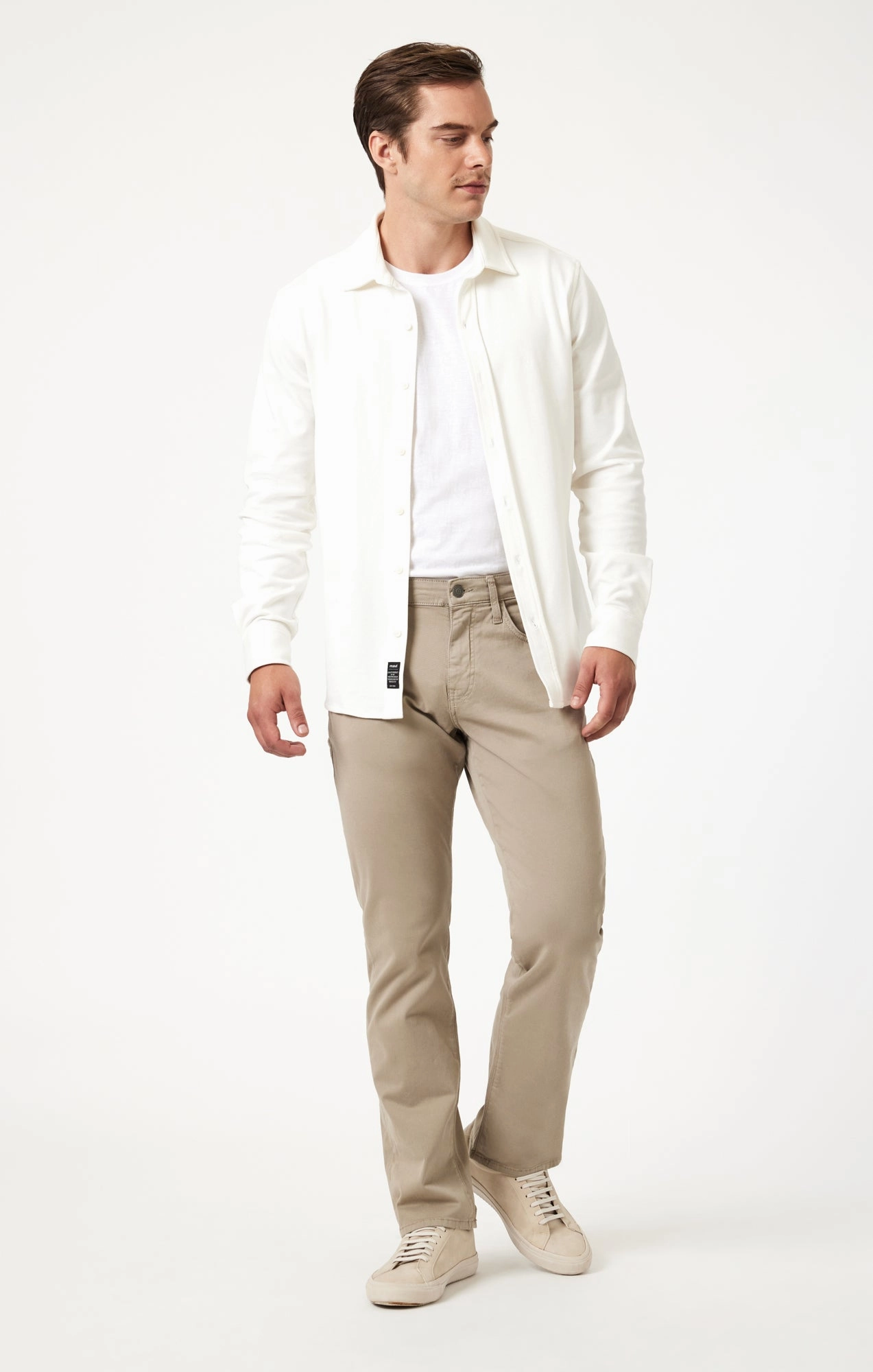 Button front MATT RELAXED STRAIGHT LEG IN SAND CASUAL TWILL