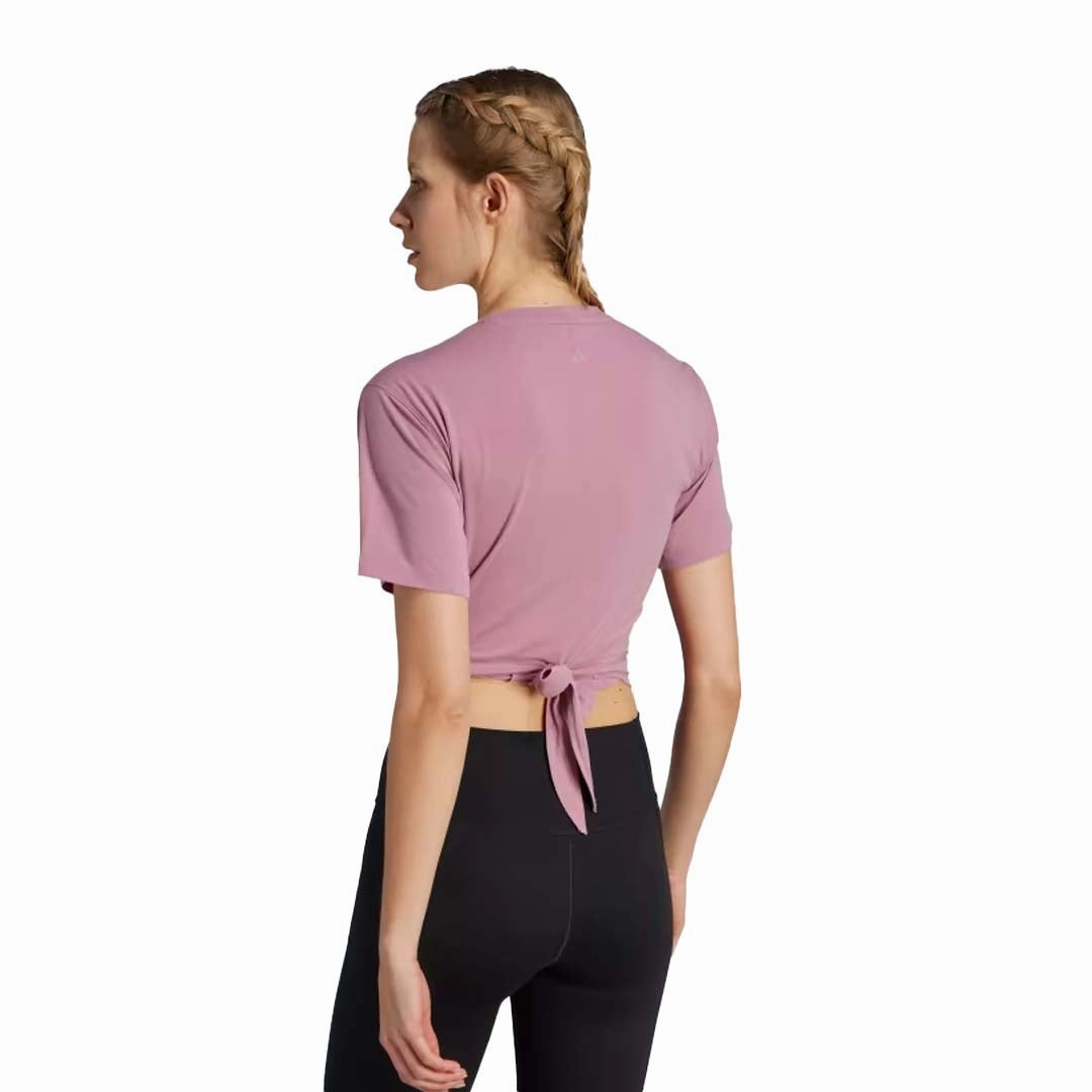 adidas - Women's Yoga Studio T-Shirt (IL3964) fall season High Collar Structure