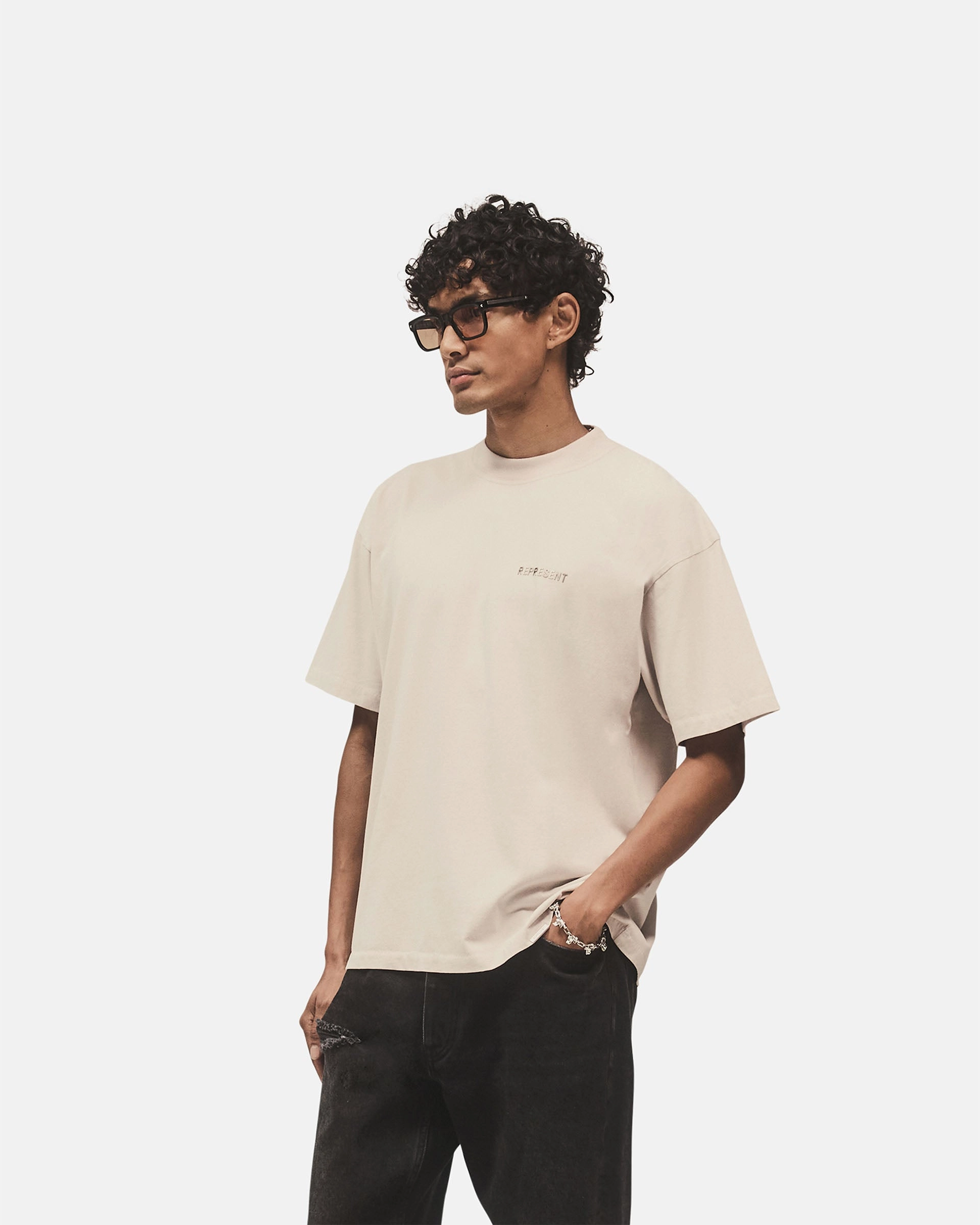 Prom Metal Block Logo T-Shirt - Concrete