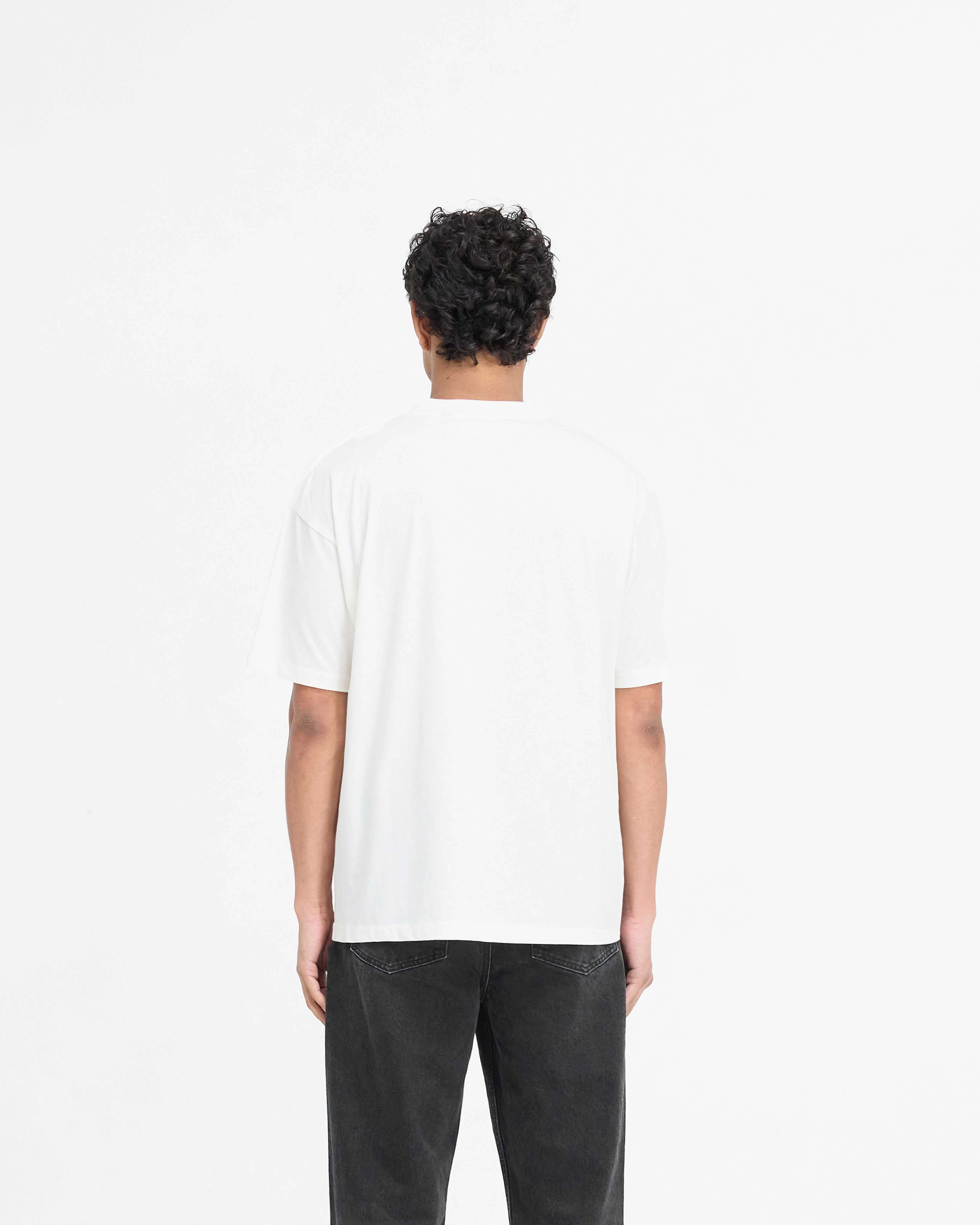 Metal Initial R T-Shirt - Flat White Quick Layer