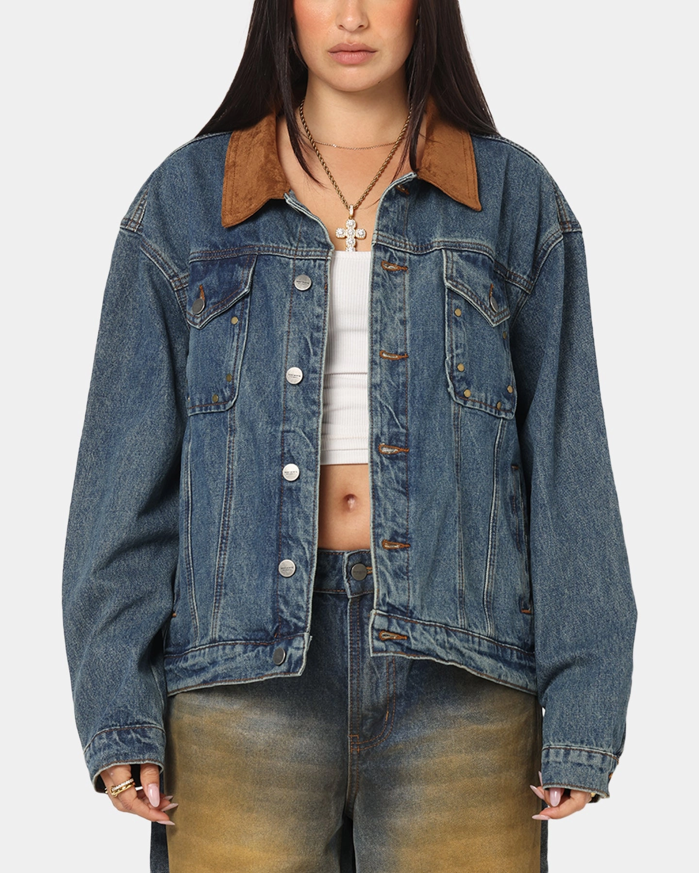 Chill Weather waterproof construction Saint Morta Rodeo Drive Denim Jacket Dirty Blue