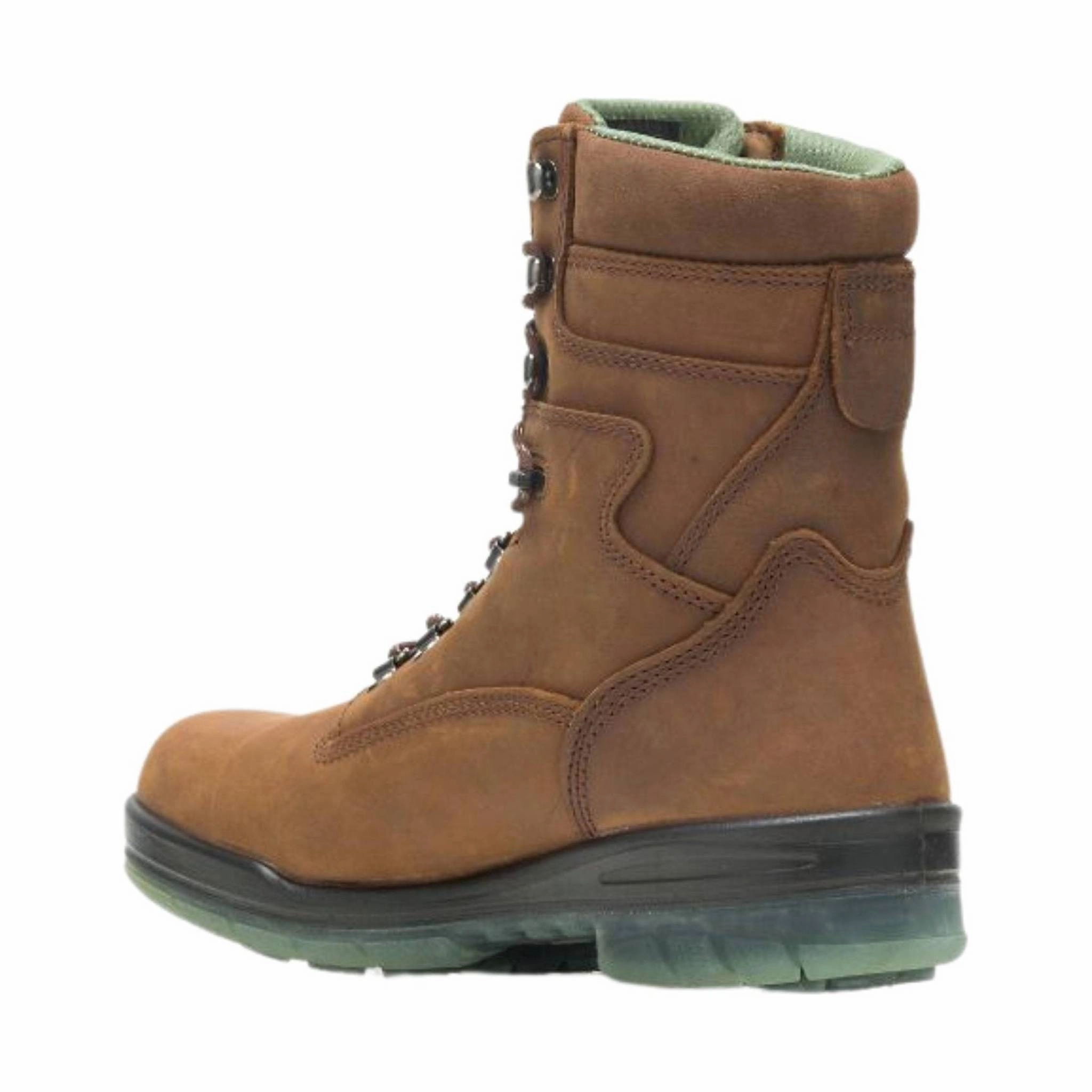 Rubber Sole Wolverine Men's Durashocks Waterproof Insulated Steel Toe EH 8 Inch Work Boot - Stone