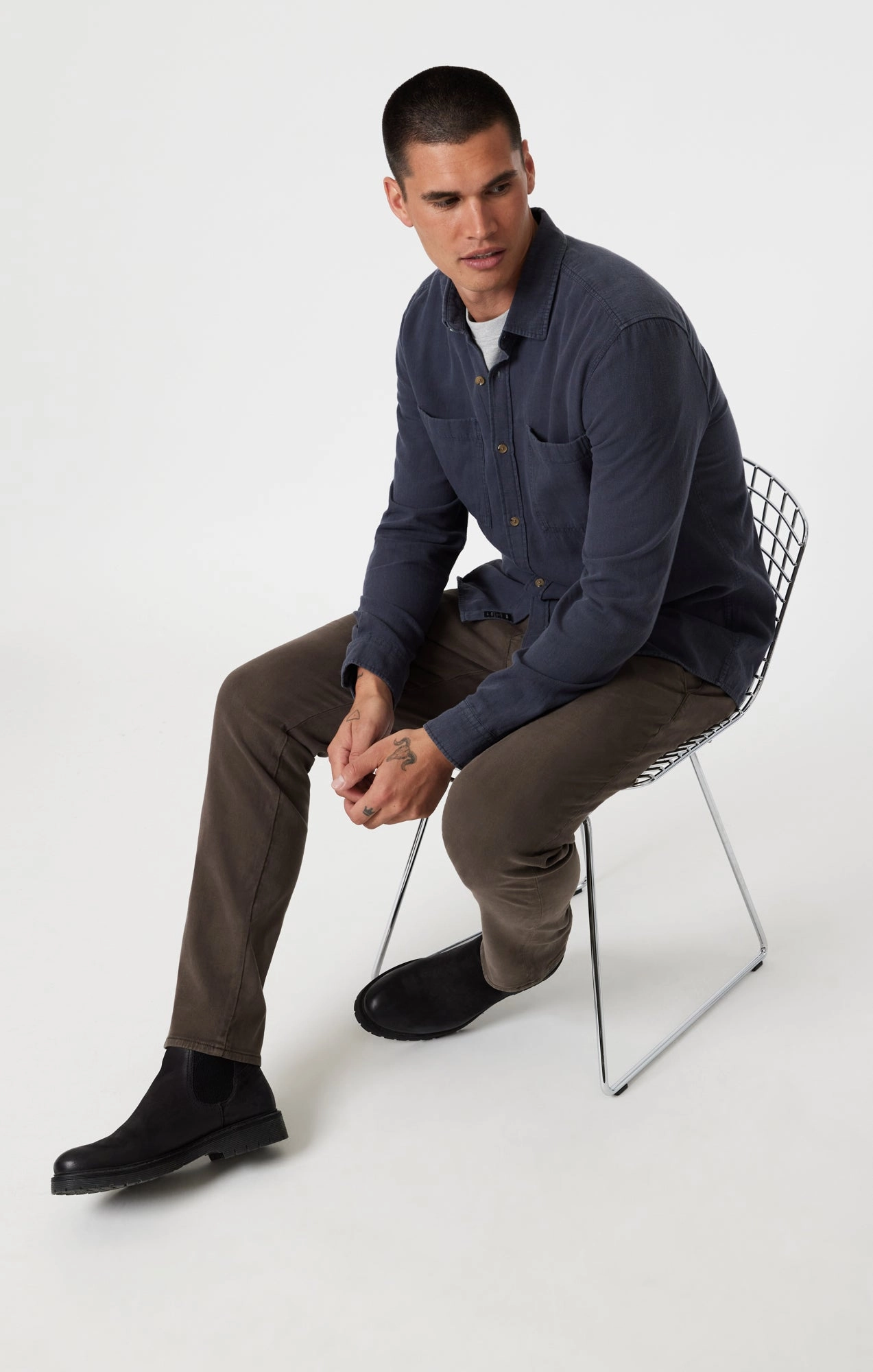 LightweightWeave MILTON SLIM STRAIGHT CHINO IN OAK LUXE TWILL