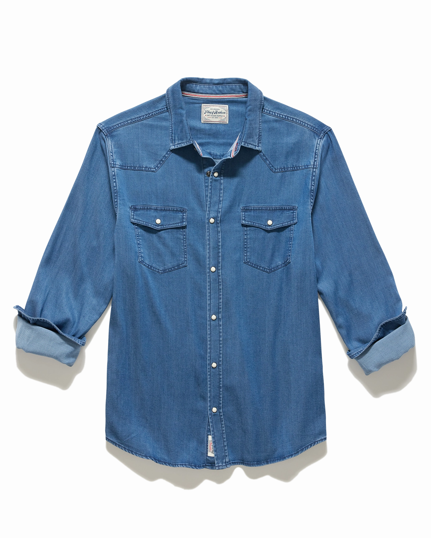 SACRAMENTO STRETCH CHAMBRAY WESTERN SHIRT Dressy look Modern Cut